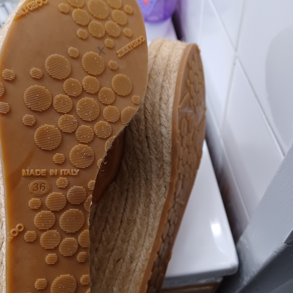 Authentic Jimmy Choo Wedge Sandals Mules Slide-ons - Picture 5 of 6